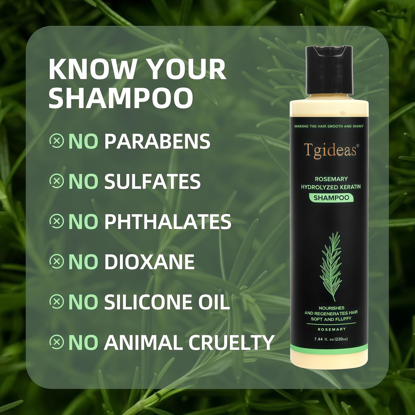 Tgideas Rosemary ShampooHairGrowth & Anti-Dandruff